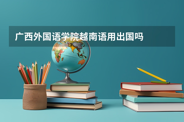 广西外国语学院越南语用出国吗